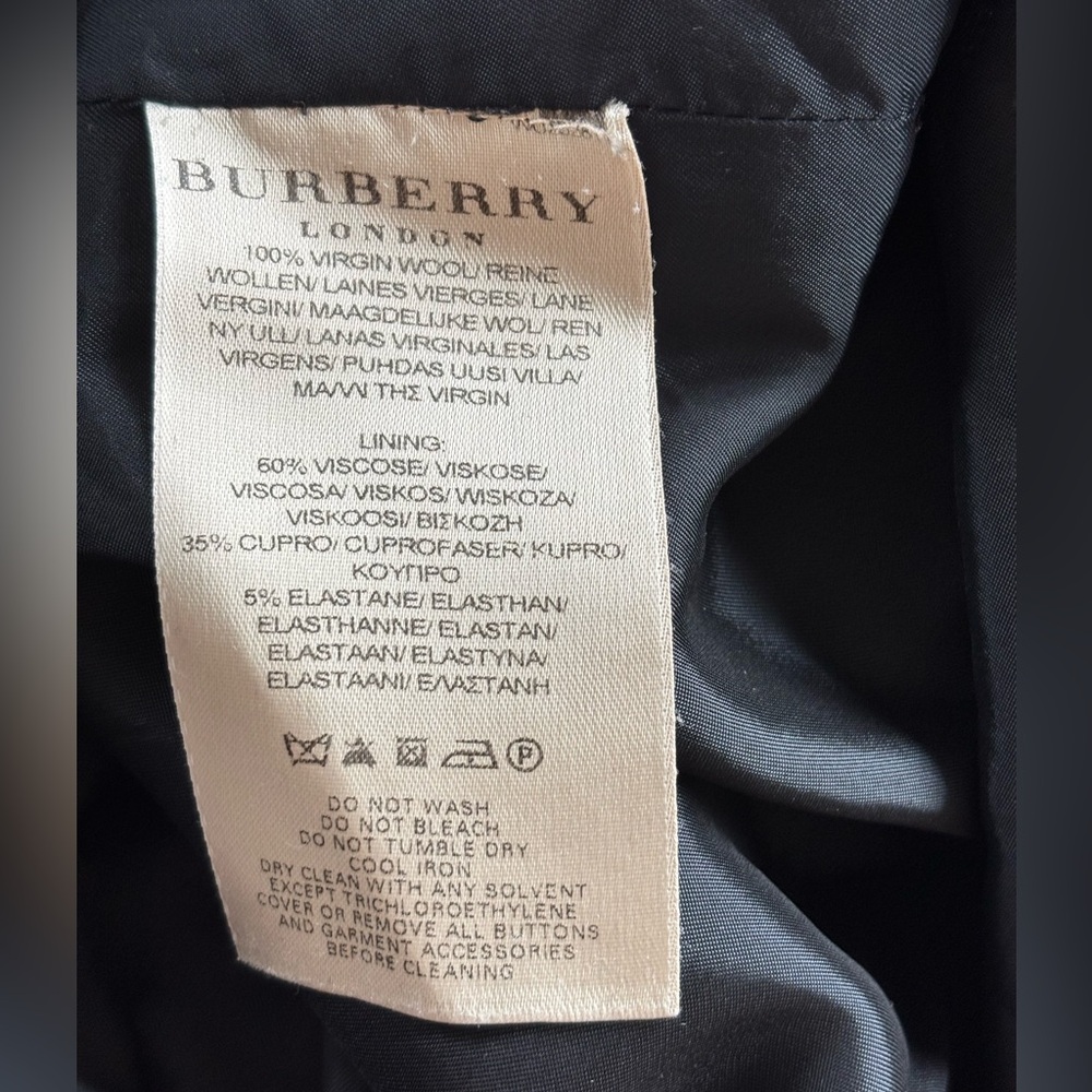 Burberry Black Wool Dress Peter Pan Collar - Picture 11 of 12